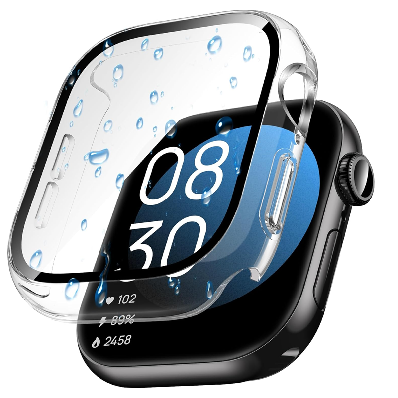 Smartwatch Case - Glass+Case For Apple Watch 44mm 40mm