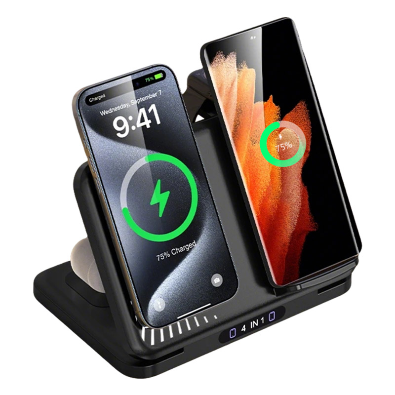 Wireless Charger Watch - 4 in 1 Dual Phone Wireless