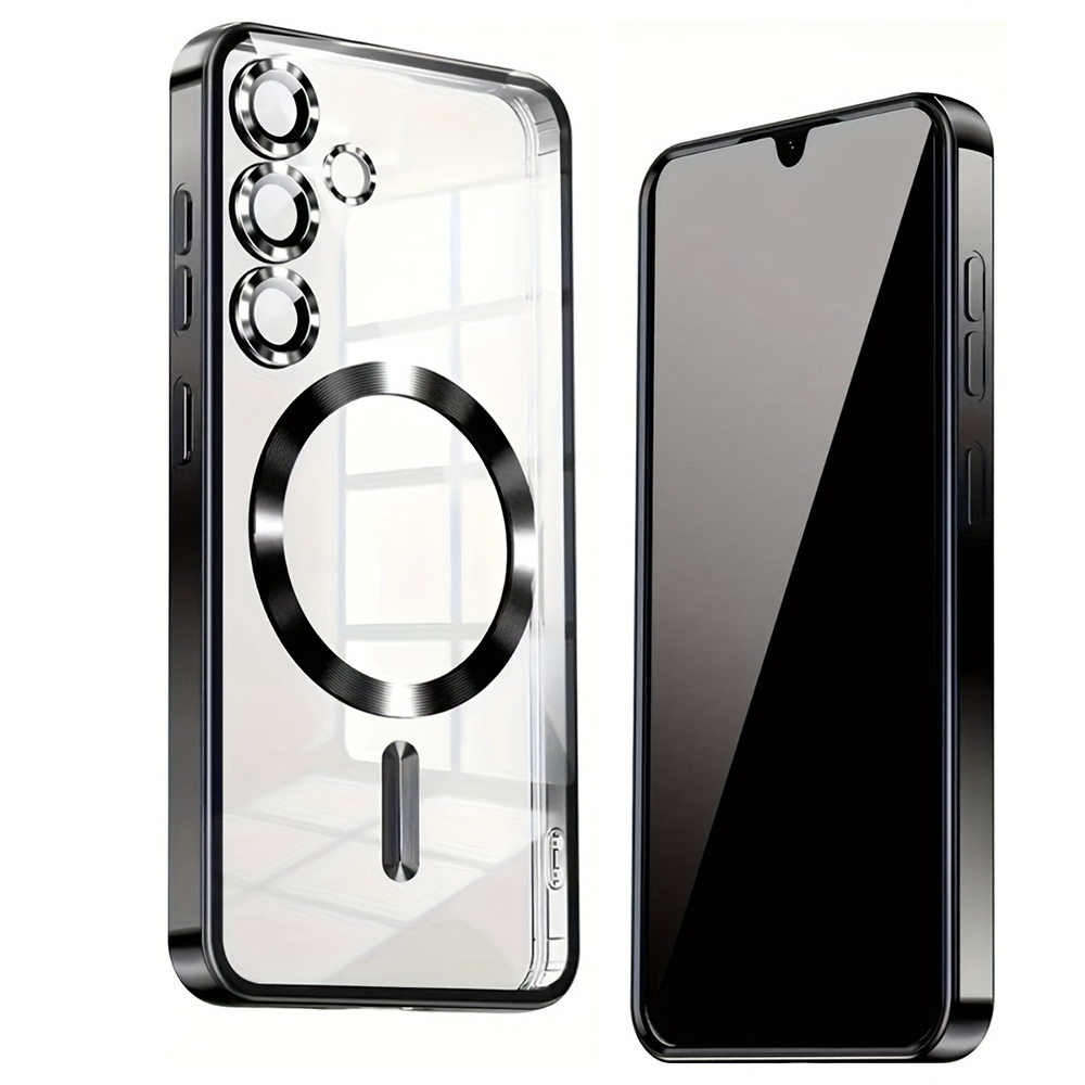 Samsung Galaxy S25 - Luxury Magnetic Plating Clear Phone Cases