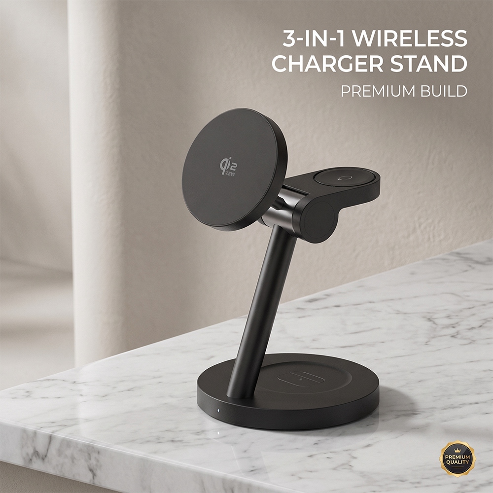 3in1 Qi2.2 25W Fast Wireless C - Smartwatch Ac recension och pris
