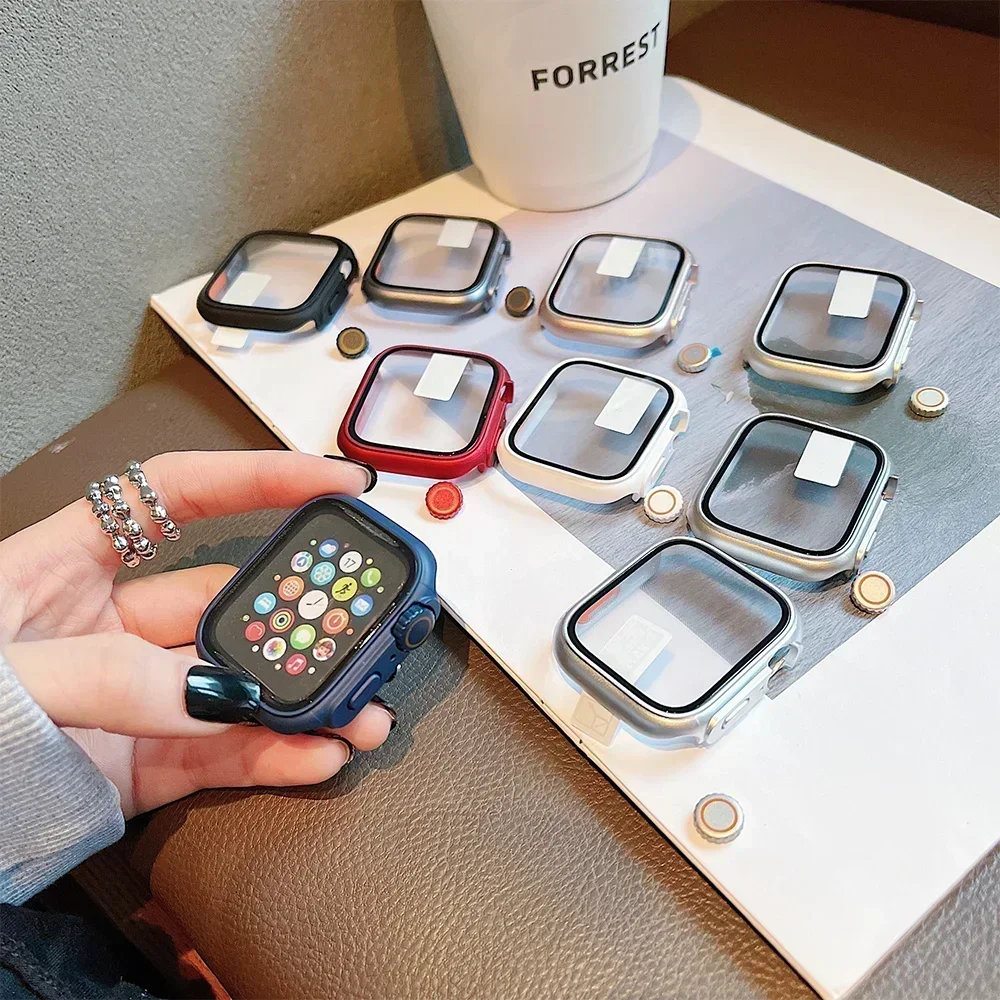 2PCS Tempered Glass+Cover For  - Apple Smartwatch Accessories recension och pris