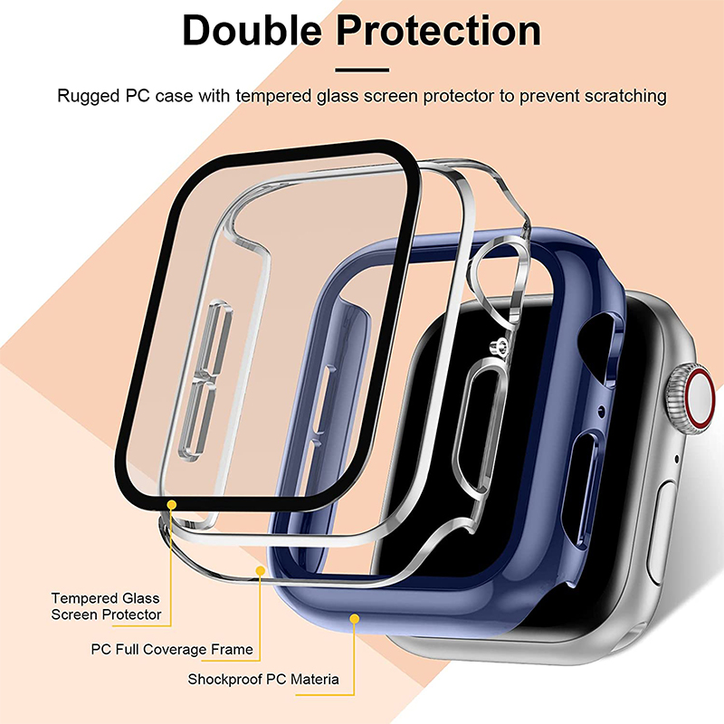 Tempered Glass+cover For Apple - Apple Smartwatch Accessories recension och pris