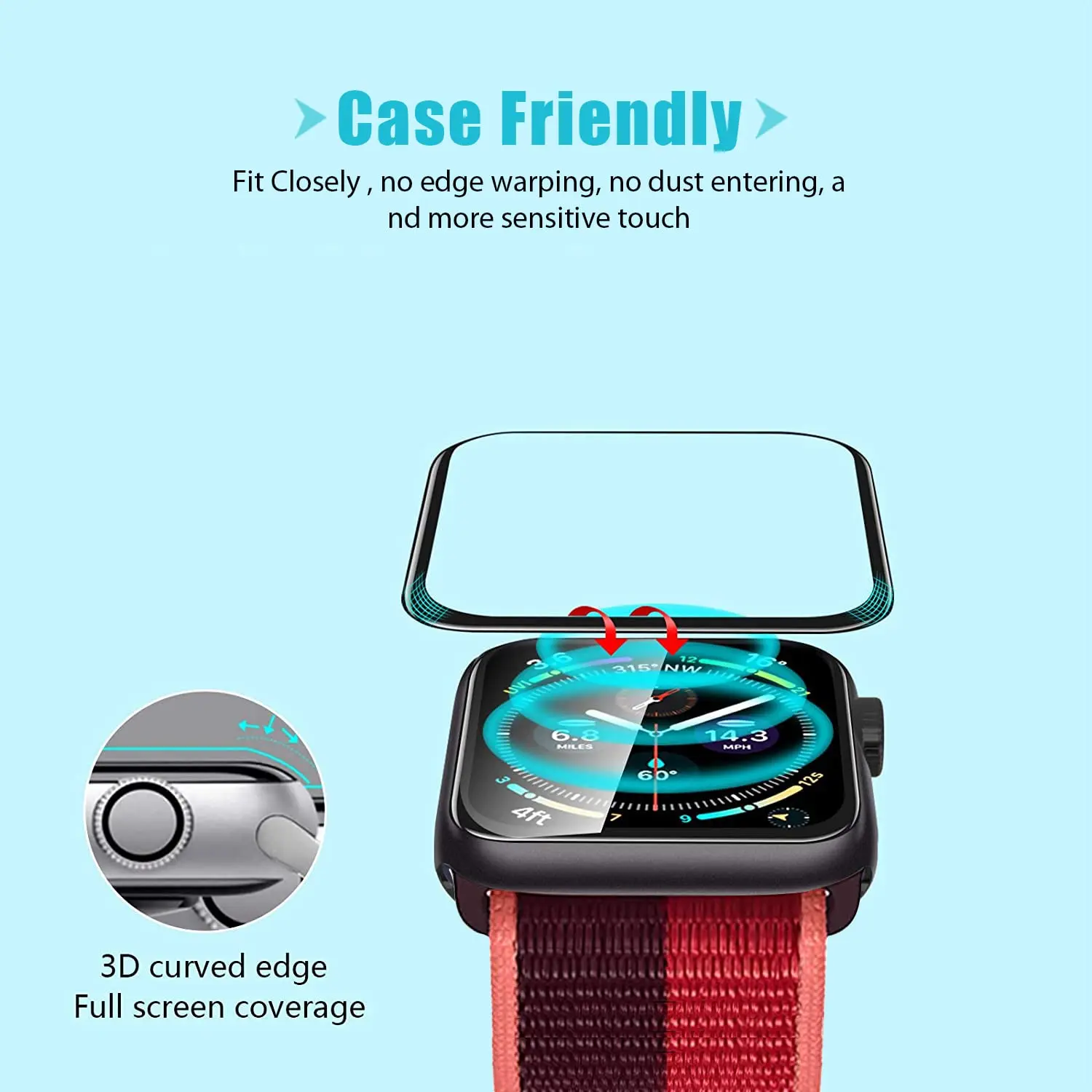 Screen Protector 3D Tempered F - Smartwatch Case recension och pris