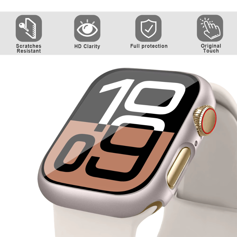 Glass+Case For Apple Watch 44m - Smartwatch Case recension och pris