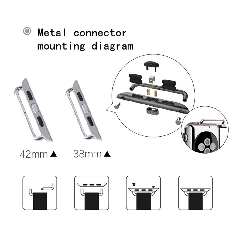 2pcs Stainless Steel Connector - Apple Smartwatch Accessories recension och pris