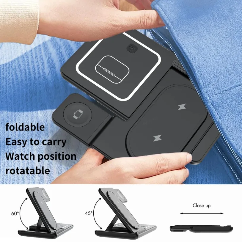 3 in 1 Foldable Wireless Charg - Smartwatch Ac recension och pris