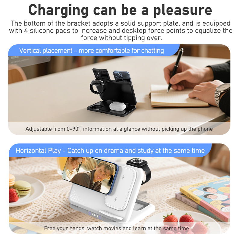 4 in 1 Dual Phone Wireless Cha - Wireless Charger Watch recension och pris