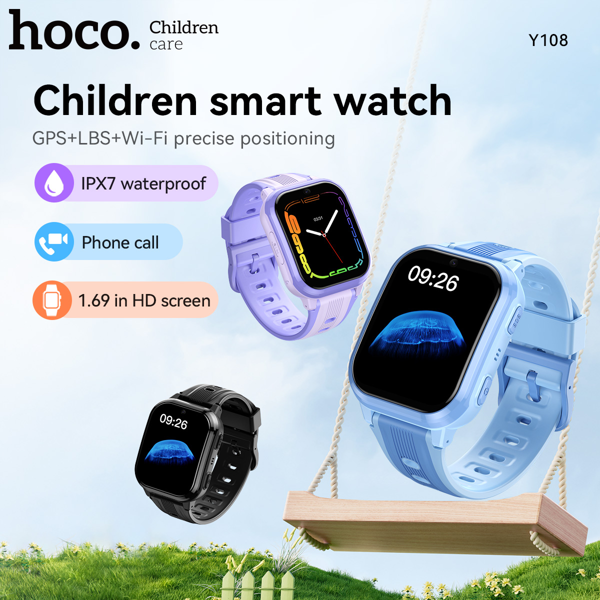 HOCO Y108 1.69inch HD LCD Curv - Smartwatch Id recension och pris