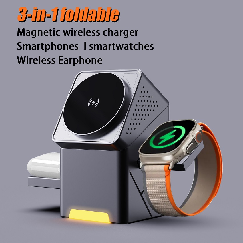 3 in 1 Magnetic Wireless Charg - Smartwatch Ac recension och pris