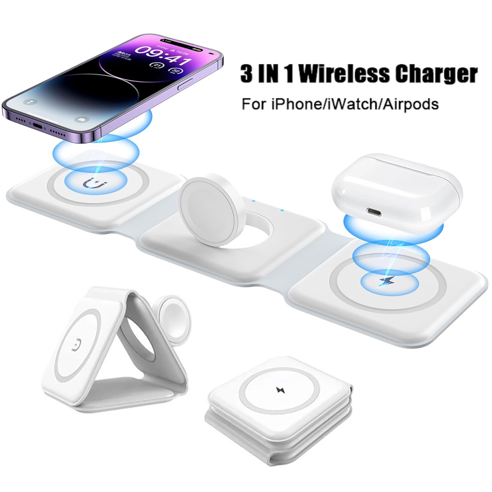 3 In 1 Wireless Charging Stati - Wireless Charger Watch recension och pris