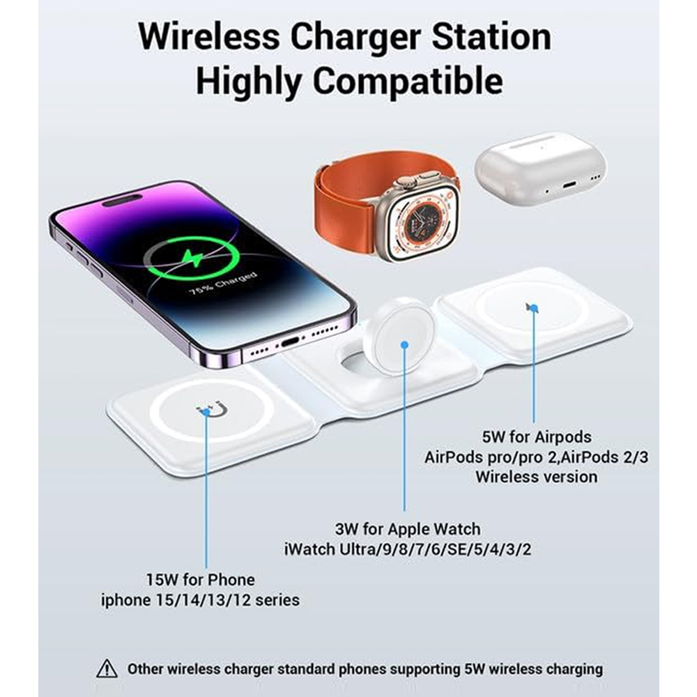 3 In 1 Wireless Charging Stati - Wireless Charger Watch recension och pris