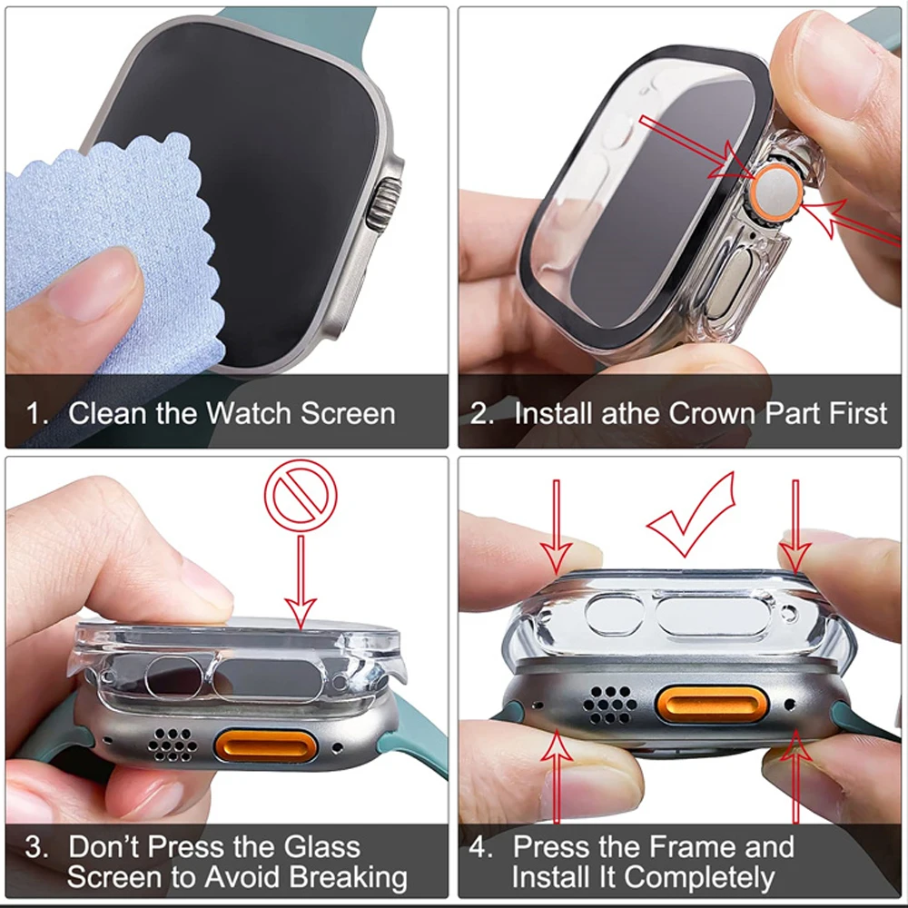 Glass+case For Apple Watch Ult - Apple Smartwatch Accessories recension och pris